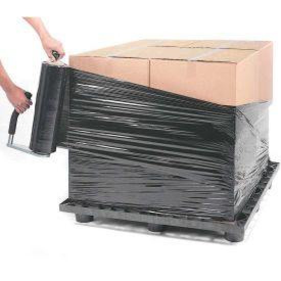 STRETCH FILM ΜΑΥΡΟ 50cm 23mic (1.6kg)  ΚΑΘΑΡΟ 1,3kgr (6 τεμάχια προσφορά)